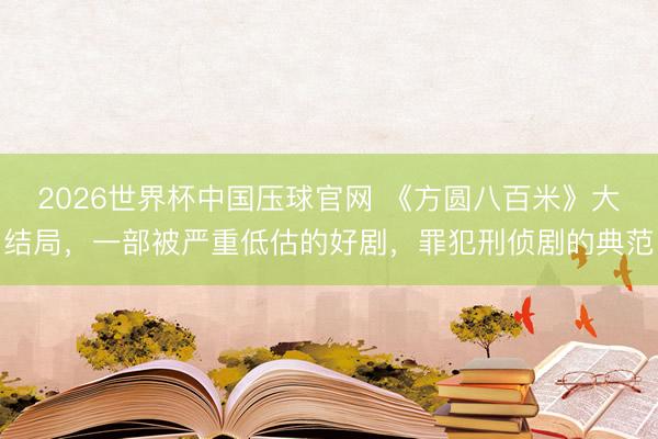 2026世界杯中国压球官网 《方圆八百米》大结局，一部被严重低估的好剧，罪犯刑侦剧的典范